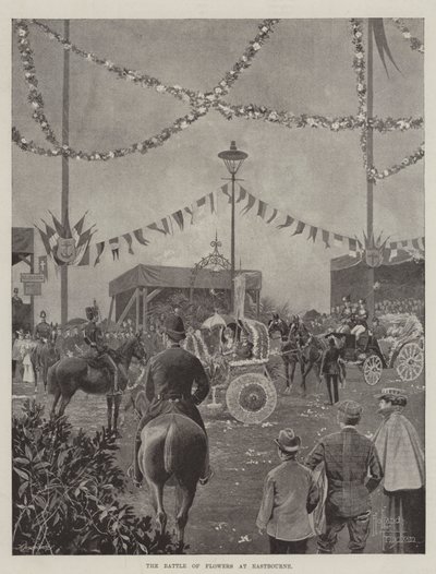 De Bloemenstrijd in Eastbourne door Joseph Holland Tringham
