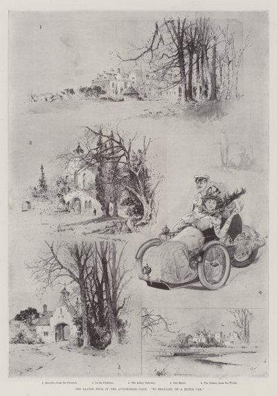 De paastour van de Automobielclub, naar Beaulieu met een motorwagen door Joseph Holland Tringham