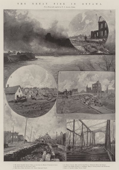De Grote Brand in Ottawa door Joseph Holland Tringham