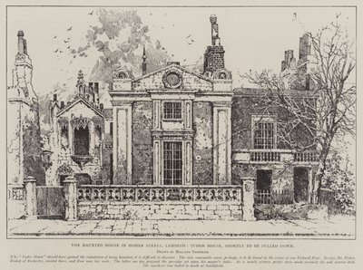 Het spookhuis in Homer Street, Lambeth, Tudor House, binnenkort gesloopt door Joseph Holland Tringham