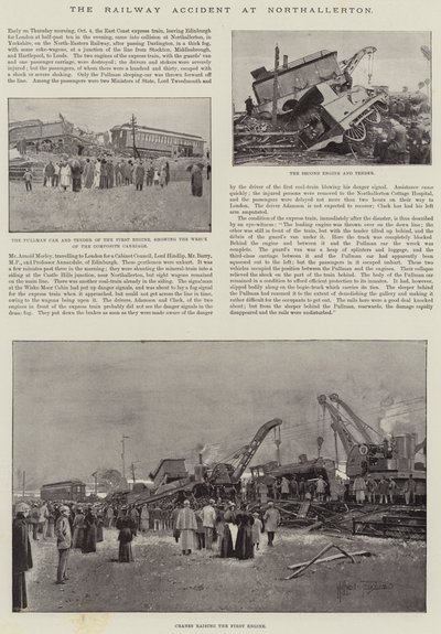 Het spoorwegongeluk bij Northallerton door Joseph Holland Tringham