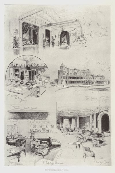 De Viceregal Lodge in Simla door Joseph Holland Tringham