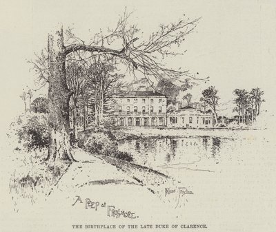 De overleden hertog van Clarence en Avondale, de geboorteplaats van de overleden hertog van Clarence door Joseph Holland Tringham