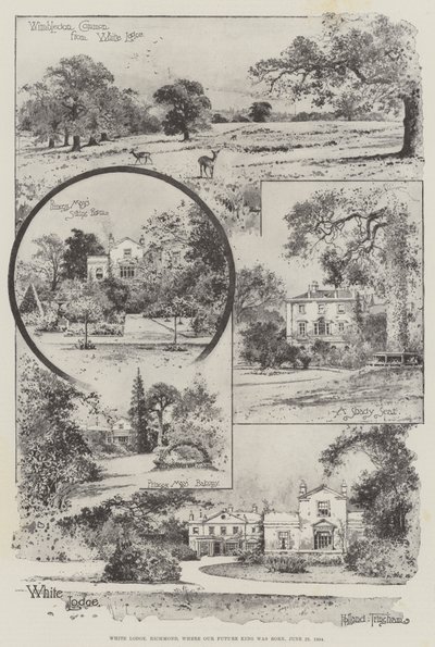 White Lodge, Richmond, waar onze toekomstige koning werd geboren, 23 juni 1894 door Joseph Holland Tringham