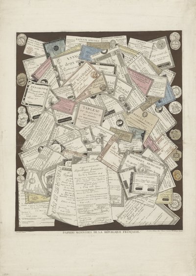 Frans papiergeld (Papiers Monnoies de la République Française) door Joseph Hunin
