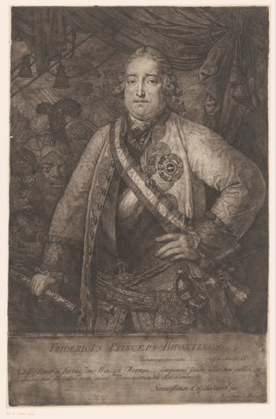 Portret van Friedrich von Pfalz-Zweibrücken-Veldenz door Joseph I Fratrel