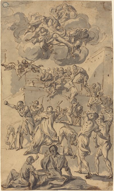 De steniging van Sint-Stefanus door Joseph Ignace François Parrocel