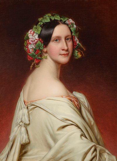 Portret van de Actrice Charlotte von Hagn 1809-1891, 1850 door Joseph Carl Stieler