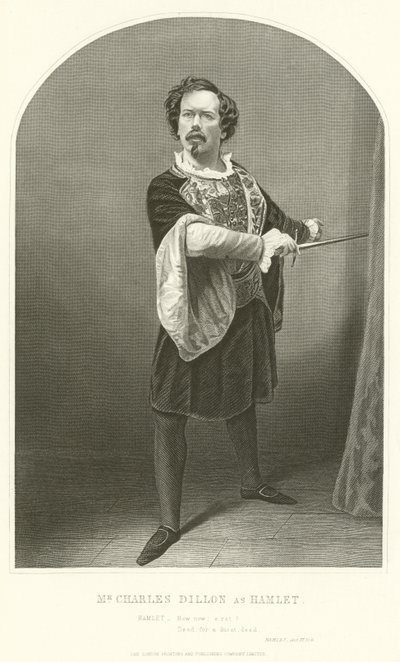Mr Charles Dillon als Hamlet, Act III, Scene IV door Joseph Kenny Meadows