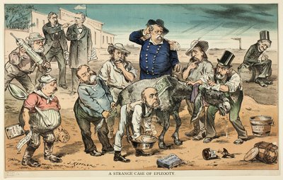 Een vreemd geval van epizoötie, van Puck door Joseph Keppler