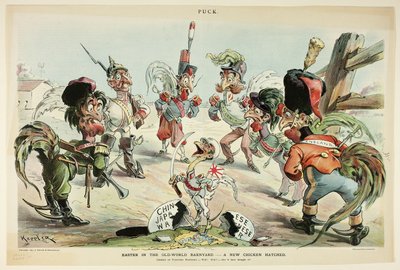 Pasen op het boerenerf van de oude wereld, van Puck door Joseph Keppler