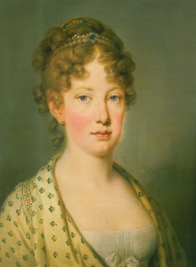 Portret van Maria Leopoldina van Oostenrijk door Joseph Kreutzinger