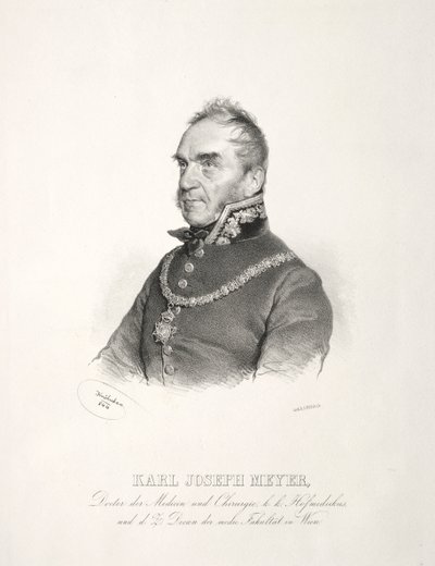Portret van Dr. Karl Joseph Meyer, 1844 door Joseph Kriehuber