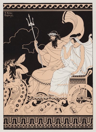 Poseidon en Amphitrite door Joseph Kuhn Regnier