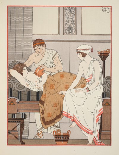 Toepassing van een zuiging op de borst, illustratie uit 