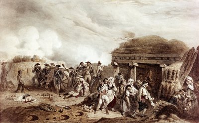 Gevecht van Bastan tussen de Fransen onder bevel van generaal Moncey en de Spanjaarden. De confrontatie vond plaats in de Bastan-vallei op 24 juli door Joseph Louis Hippolyte Bellange