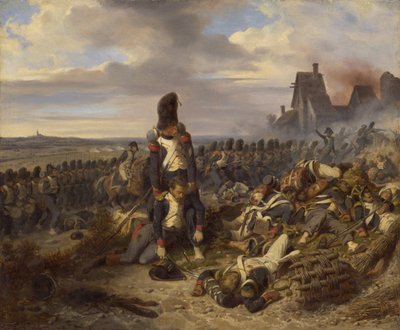 Slagveld, ca. 1825 door Joseph Louis Hippolyte Bellange