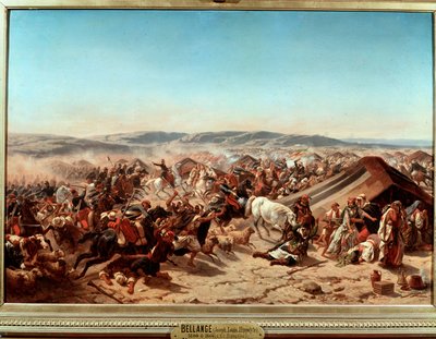 Verovering van Algerije (1830-1847): Verovering van de Smalah van Abd el Kader door de hertog van Aumale in Taguin door Joseph Louis Hippolyte Bellange