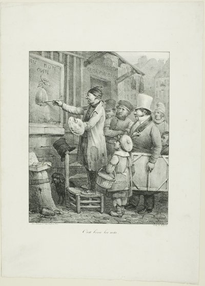 Hoe mooi zijn de kunsten, uit Croquis Lithographiques...1823 door Joseph Louis Hippolyte Bellange