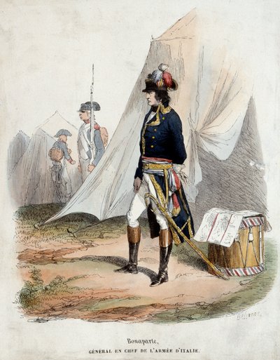 Portret van Bonaparte, opperbevelhebber van het leger van Italië door Joseph Louis Hippolyte Bellange