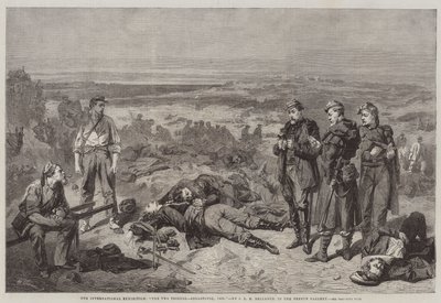 De internationale tentoonstelling, De twee vrienden, Sebastopol, 1855, in de Franse galerij door Joseph Louis Hippolyte Bellange