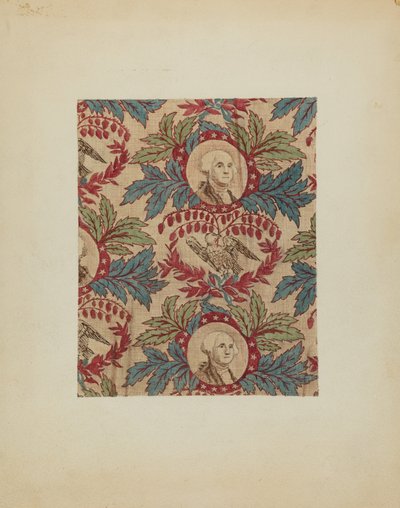 Historische bedrukte textiel, ca. 1940 door Joseph Lubrano
