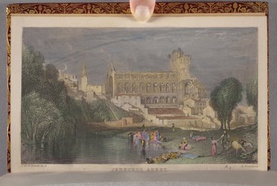 Jedburgh Abbey zoals gebonden in Vol. II van The Poetical Works of Sir Walter Scott, gegraveerd door Robert Brandard (1805-1862) door Joseph Mallord William (after) Turner