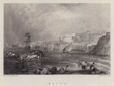 Malta door Joseph Mallord William (after) Turner