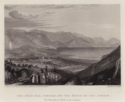 De Dode Zee, Jericho en de Monding van de Jordaan, de Bergen van Moab in de Verte door Joseph Mallord William (after) Turner