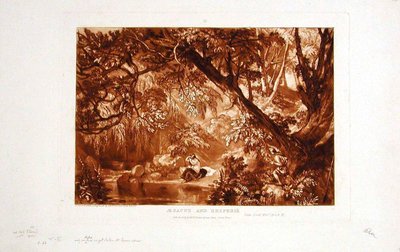Aesacus und Hesperie door Joseph Mallord William Turner