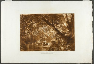 Aesacus en Hesperie, plaat 66 uit Liber Studiorum door Joseph Mallord William Turner