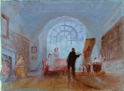 Kunstenaar werkend aan een ezel door Joseph Mallord William Turner