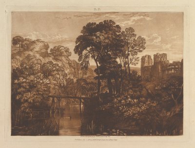 Berry Pomeroy Castle Liber Studiorum, deel XII, plaat 58, 1 januari 1816 door Joseph Mallord William Turner