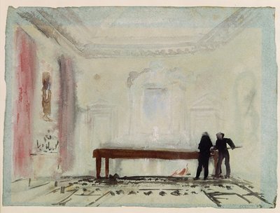 Biljartspelers in Petworth House, 1830 door Joseph Mallord William Turner