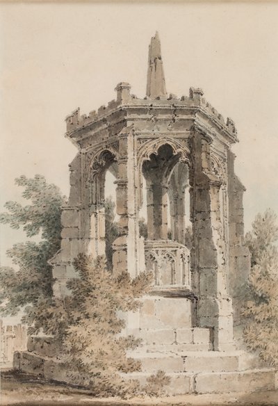 Blackfriars Kruis, Hereford (Een Monument) door Joseph Mallord William Turner