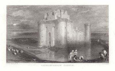 Kasteel Caerlaverock door Joseph Mallord William Turner