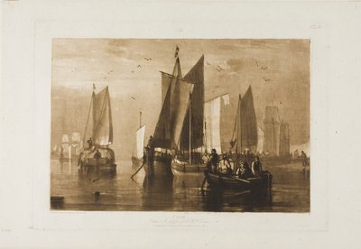 Kalmte, plaat 44 uit Liber Studiorum door Joseph Mallord William Turner