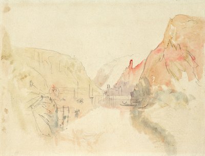 Kasteel van Traben-Trarbach aan de Moezel, ca. 1844 door Joseph Mallord William Turner