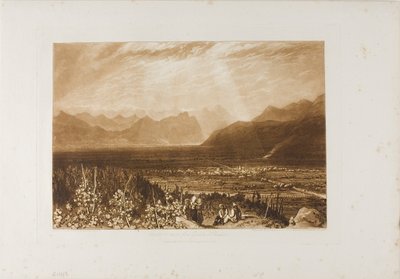 Alpenketen van Grenoble tot Chamberi, plaat 40 uit Liber Studiorum door Joseph Mallord William Turner