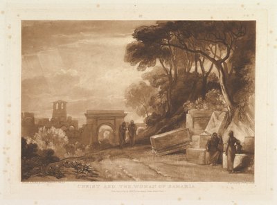Christus en de Vrouw van Samaria Liber Studiorum, deel XIV, plaat 71, 1 januari 1819 door Joseph Mallord William Turner