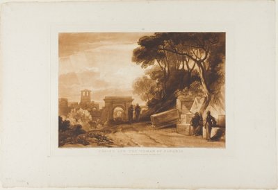 Christus en de vrouw van Samaria, plaat 71 uit Liber Studiorum door Joseph Mallord William Turner