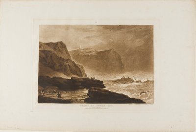 Kust van Yorkshire, plaat 24 uit Liber Studiorum door Joseph Mallord William Turner