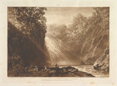 Tekening van de Clyde Liber Studiorum, deel IV, plaat 18 door Joseph Mallord William Turner