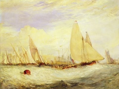 East Cowes Kasteel, de zetel van J Nash Esq., de Regatta tegen de wind in door Joseph Mallord William Turner