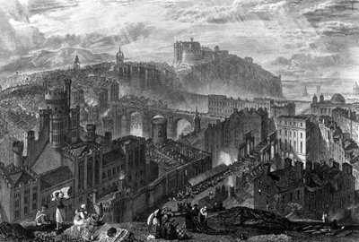 Edinburgh vanaf de Calton Hill, gegraveerd door George Cooke, 1820 door Joseph Mallord William Turner