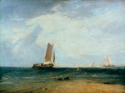 Vissen op het Blythe Zand, getij zet in, 1809 door Joseph Mallord William Turner