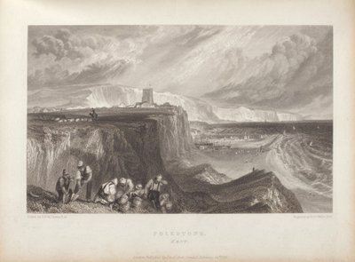 Folkstone, Kent, zoals gebonden in Picturesque Views on The Southern Coast of England door Joseph Mallord William Turner