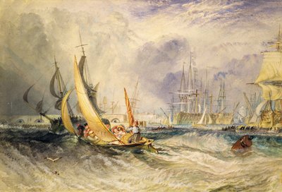 Gosport: de ingang van de haven van Portsmouth door Joseph Mallord William Turner