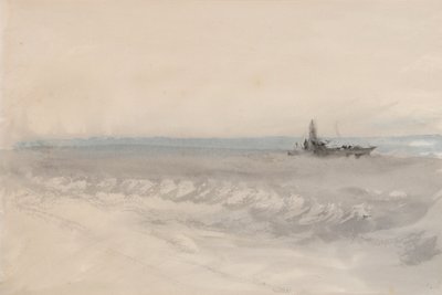 Grijze Zee, Boot aan de Kust, c.1845-50 door Joseph Mallord William Turner