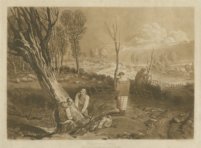 Heggen en greppels, ca. 1860 door Joseph Mallord William Turner